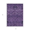 thumbnail image 3 of 5' X 8' Eggplant Purple And Plum Floral Washable Indoor Outdoor Area Rug, 3 of 5