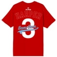 thumbnail image 3 of MLBPA Bryce Harper 3 Adult Red Crew Neck Short Sleeve T-shirt-Medium, 3 of 7