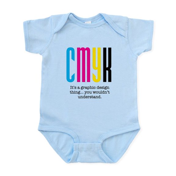 CafePress - Cmyk Design Thing Infant Bodysuit - Baby Light Bodysuit, Size Newborn - 24 Months