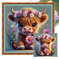 thumbnail image 1 of Hilo algodón ecológico bordado 11CT 3 hebras impresión 40*40cm kit serie punto cruz flores y yak Wdftyju, 1 of 9