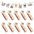 thumbnail image 3 of 10PCS Handmade Wood Clips with Twine Cartoon Bee Mini Clothespin Photo Craft Snack Clips Party Favors for Display Photos Decoration Artwork, 3 of 8