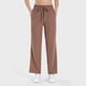 thumbnail image 2 of Pantalones deportivos casuales de mujer con pernera ancha, bolsillos y cordón ajustable - Poliéster elástico en 4 direcciones, cintura alta, protección UV para yoga/actividades al aire libre, 2 of 8