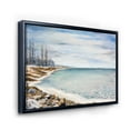 thumbnail image 3 of Designart 'Beach Is Covered With Ice' Nautical & Coastal Framed Canvas Wall Art Print, 3 of 5