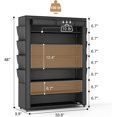 thumbnail image 4 of Shoe Rack with Cover, 7 Tier Shoe Organizer Storage for 35-40 Pairs Shoes and Boots Large Capacity Tall Shoe Shelf with 8 Pockets Free Standing Shoe Rack for Closet, Entryway, Garage, 4 of 14