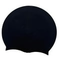 thumbnail image 3 of Gorro de baño de silicona, gorro de baño suave para deportes acuáticos, surf y navegación Negro, 3 of 8