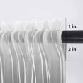 thumbnail image 5 of Black White Valance Curtains for Kitchen/Living Room/Bathroom/Bedroom Window, Rod Pocket Small Topper Half Short Window Curtains Voile Sheer Scarf, Ombre Gradient Striped Minimalist Texture 42"x12", 5 of 8