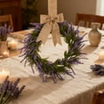 thumbnail image 6 of 2pcs Farmhouse Wreath for Front Door, Artificial Greenery Kitchen Wreath with Burlap Ribbon,Lavender and Boxwood Wreath for Porch Wall Window Decor,Home Decoration for Farmhouse Use, Christmas Decor, 6 of 6