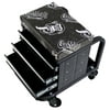Gas Monkey Garage Creeper Seat and Tool Box Combo - 3-Drawers Toolbox with 4 Rolling Casters - 450 Lbs Capacity