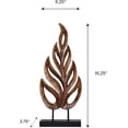 thumbnail image 3 of Decozen Wooden LEAF Sculpture – Gifts for Mom or Dad on Mother’s Day, Father’s Day, or Birthday – Acacia Wood Sculpture for Home, Office, Living Room, or Boho and Mantle Décor, 3 of 9