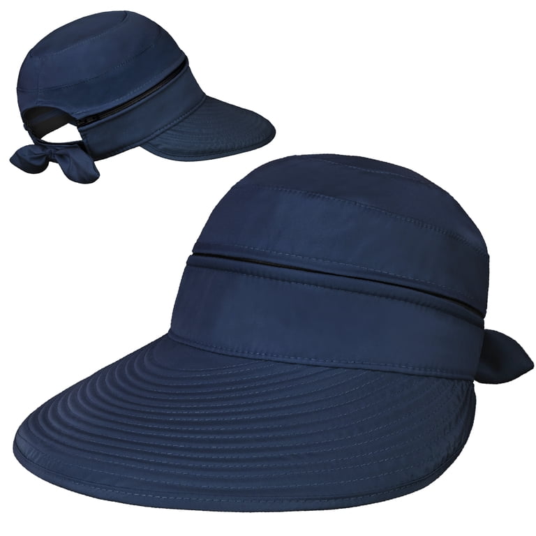 UPF 50+ Sun Hat with Zip-Off Visor, Wide Brim, Adjustable Chin Strap, SUN CUBE Women main image 3