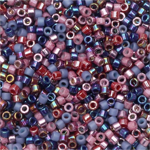 Miyuki Delica Seed Beads, 11/0 Size, #DB-MIX9004 Berrilicious Mix, 7.2 Gram Tube