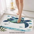 thumbnail image 6 of Blue Teal Coastal Turtle Doormat Outdoor Entrance 24"x36", Summer Beach Starfish Nautical Absorb Moisture Dirt Door Mats, Non-Slip Rubber Backing Floor Mats Indoor, Low-Profile Front Door Rugs, 6 of 9