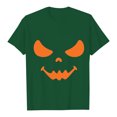 thumbnail image 4 of ZHOGXU Men's T Shirts Pumpkin Graphic Print Short Sleeve Round Neck Loose Fit Comfortable Tee For Casual Daily Wear,Green,S, 4 of 4