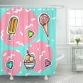 thumbnail image 1 of ABPHQTO Patrón sin costuras en estilo juvenil Memphis Elements Cortina de ducha helado 160x180 cm, 1 of 1