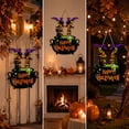 thumbnail image 5 of Clearance Halloween Witch Legs Cauldron Wooden Sign, Hanging Door Wall Decor with Rope, Spooky Window Porch Decoration for Family Party Home, 5 of 5