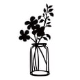 thumbnail image 2 of Adornos de Pared Metálicos, Siluetas, Colgantes de Flores Negras, Decoraciones de Pared, Cuadros, Pegatinas de Pared, 2 of 6