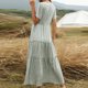 thumbnail image 4 of Vestido HUOGUO Fashion para mujer, verano, cuello en V, estampado casual, 4 of 5