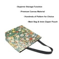 thumbnail image 3 of FORMRS Womens Canvas Tote Bag with Zipper Inner Pocket Shoulder Handbag, Beige Floral Garden, 3 of 7