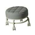 thumbnail image 4 of 360 degree Rotating Roller Stool Comfortable Sturdy Pedicure Stool Movable Mini Stool Gray, 4 of 8