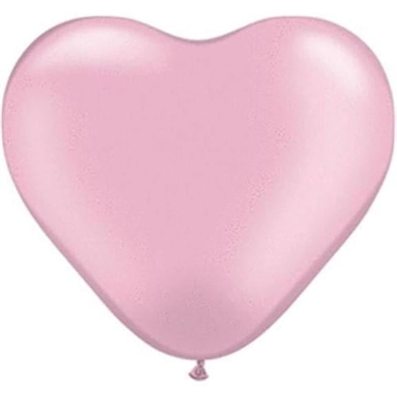 Mayflower Balloons 47448 6 Inch Pearl Pink Heart Shape Latex Pack Of 100