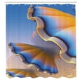 thumbnail image 3 of Ambesonne Digital Shower Curtain, Sci Fi Shell, 69"Wx84"L, Blue Merigold, 3 of 5