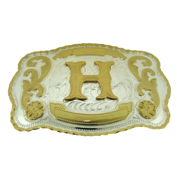 Buckles Zone Initial H Belt Buckle Letter H alphabet H Western Cowboy