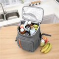 thumbnail image 3 of Mochila térmica aislante de 18 l, bolsa de comida aislada, mochila térmica para picnic, camping, barbacoa, gris, 3 of 5