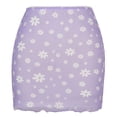 thumbnail image 4 of Falda casual estampada Falda mini de cintura alta Faldas cortas para mujer (Púrpura M) FLhrweasw Para estrenar, 4 of 9