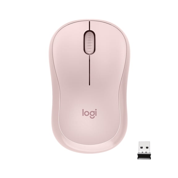 Logitech Silent Wireless Mouse, 2.4 GHz with USB Receiver, Optical Tracking, Ambidextrous, Rose, Walmart Exclusive