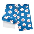 thumbnail image 3 of Kiijoy Boys' Swim Trunks Baseball Print Swimming Shorts with Compression Liner, Sizes 2-14, 3 of 3