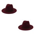 thumbnail image 2 of Sombreros con hebilla de cinturón Qarigey Invierno Vino rojo 58cm 2piezas, 2 of 6