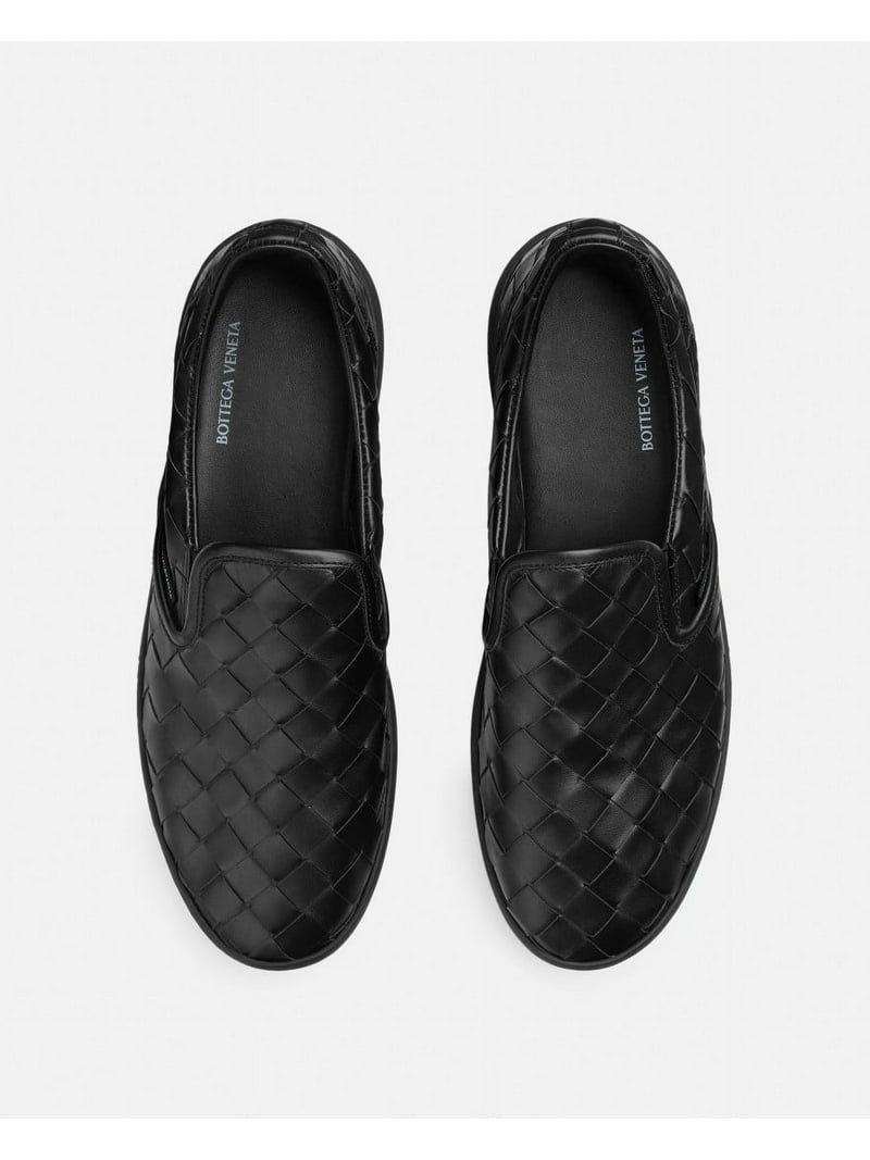 Bottega Veneta SLIP-ON LEATHER SNEAKERS Black (Women's
