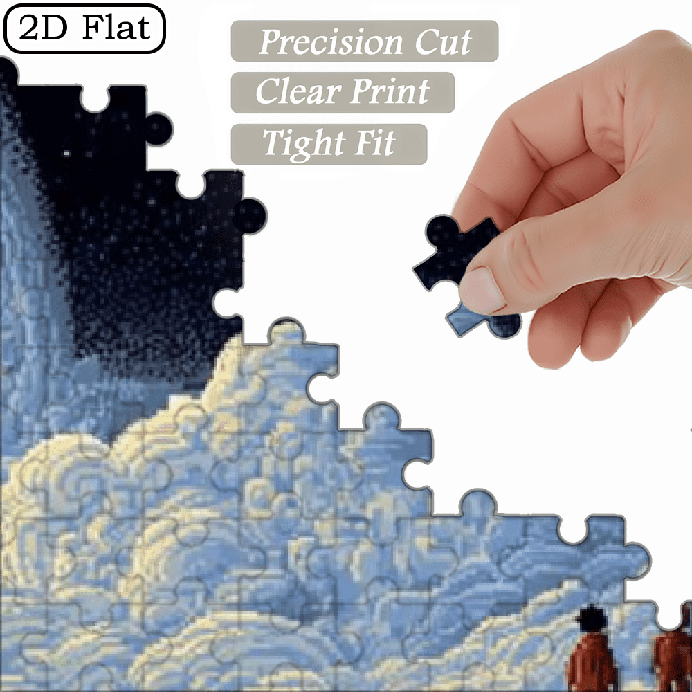 A Box of (1000pcs) Puzzles, with dreame scence Design, Challenging, Suitable, Family Entertainment. 29.4*19.6 in