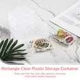 thumbnail image 3 of 12 PCS Hair Tie Organizer, Transparent Mini Storage Box, Rectangle Clear Plastic Storage Container, Portable Small Items Holder with Lid for Home, Offices, Business Trips, Travels, 3 of 7