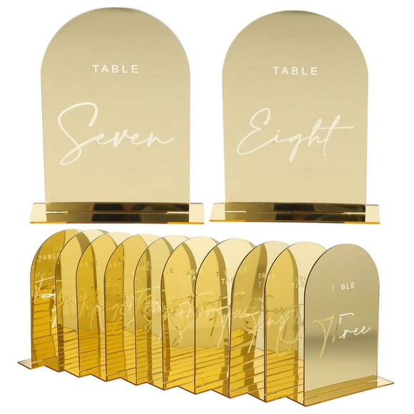 KAKOWELY acrylic sign 10pcs Acrylic Stands Number Acrylic Sign Acrylic Place Cars Wedding Signs Acrylic Sign Party Favor5.91"X3.94"X0.24"