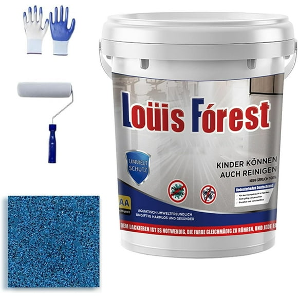 Epoxy Floor Paint for Concrete, Louis Forest Epoxy Floor Paint, Louis Forest Floor Coating, Pintura Epoxica Para Pisos, Garage Floor Paint, Basement Floor Paint (Sky Phthalo Blue,0.5 Liters)