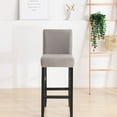 thumbnail image 6 of Stretch Bar Stool Covers, Soft Barstool Slipcover Elastic Spandex Furniture Chair Seat Cover with Elastic Bottom Dining Chair Covers Machine Washable for Living Room-Purple-Set of 2, 6 of 8