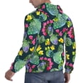 thumbnail image 6 of Naloa Watercolor Cactuses Men's Casual Hooded Collar Drawstring Hoodies Pullover Sweatshirts Casual Long Sleeve Shirts-3X-Large, 6 of 7