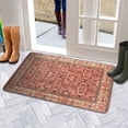 thumbnail image 5 of Retro Door Mat, 17 X 30 Inch Bohemian Orange Patterned Carpet Welcome Doormat Decorative Home Floor Mat, Non Slip Rubber Back and Strong Water Absorption for Outdoor Indoor Entrance Decor, 5 of 6