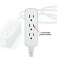 GE Pro 8ft 3Outlet Extension Cord, Surge Protector, Power Strip, 250J