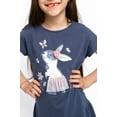 thumbnail image 3 of Solid Short Sleeve Dress with (Bunny) Graphic - Grey, 3 of 6