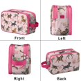 thumbnail image 2 of Toiletries Bag,Dogs with Pioneer Flower Mens Womens Toiletry Bag Bathroom Bag,Waterproof Toiletry Travel Bag Dopp Kit Shaving Bag 11x6.3x5.1 Inch, 2 of 5