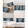 thumbnail image 6 of Hokiten Pillow Cases Standard Size Set of 2, Lumbar Pillow Covers, Happy Father's Day Satin Pillowcases with Zipper for Hair/Skin, Pillow Protector Cover, Dark Blue Shabby Wooden Grain 20x26 Inches, 6 of 6