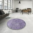 thumbnail image 4 of Ahgly Company Machine Washable Indoor Rectangle Traditional Purple Area Rugs, 2' x 5', 4 of 7