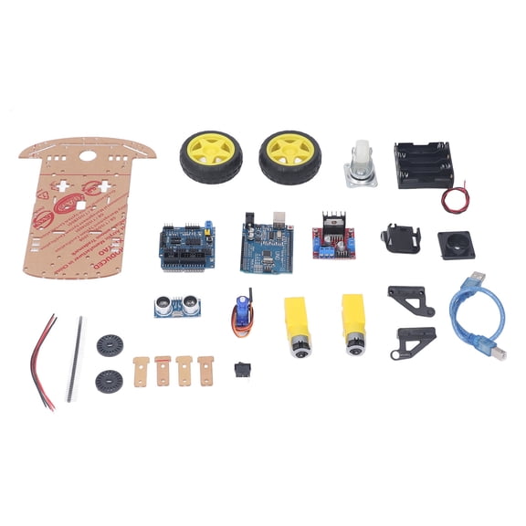 M Buder Smart Robot Car Chassis Kit DIY Programmable Development Board 2WD Ultrasonic with Motor MCU 9.84 inches / 25 cm