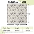 thumbnail image 2 of Highland Cow Cactus Triangle Pattern Square Fitted Tablecloth with Elastic Edge,Square Table Cover,Washable Elastic Table Cover for Home Kitchen Party Decor 36"x36", 2 of 6