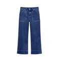 thumbnail image 4 of KIHOUT Women's High Waisted Wide Leg Denim Capri Pants - Patch Pockets, Rolled Cuffs, Solid Color, Casual Daily & All Season Wear, 4 of 8