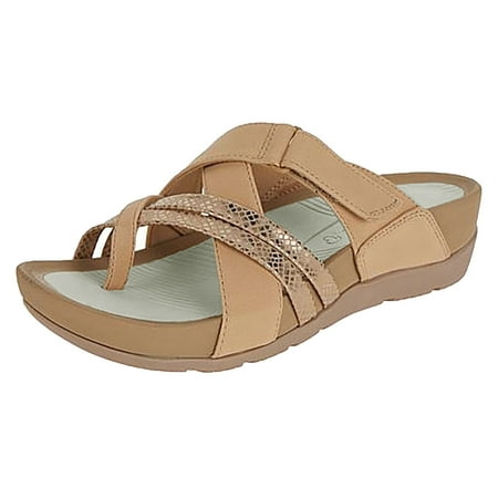 

Women s Fashion Casual Wedges Cross Hollow Out Round Toe Slippers Slip On Shoes