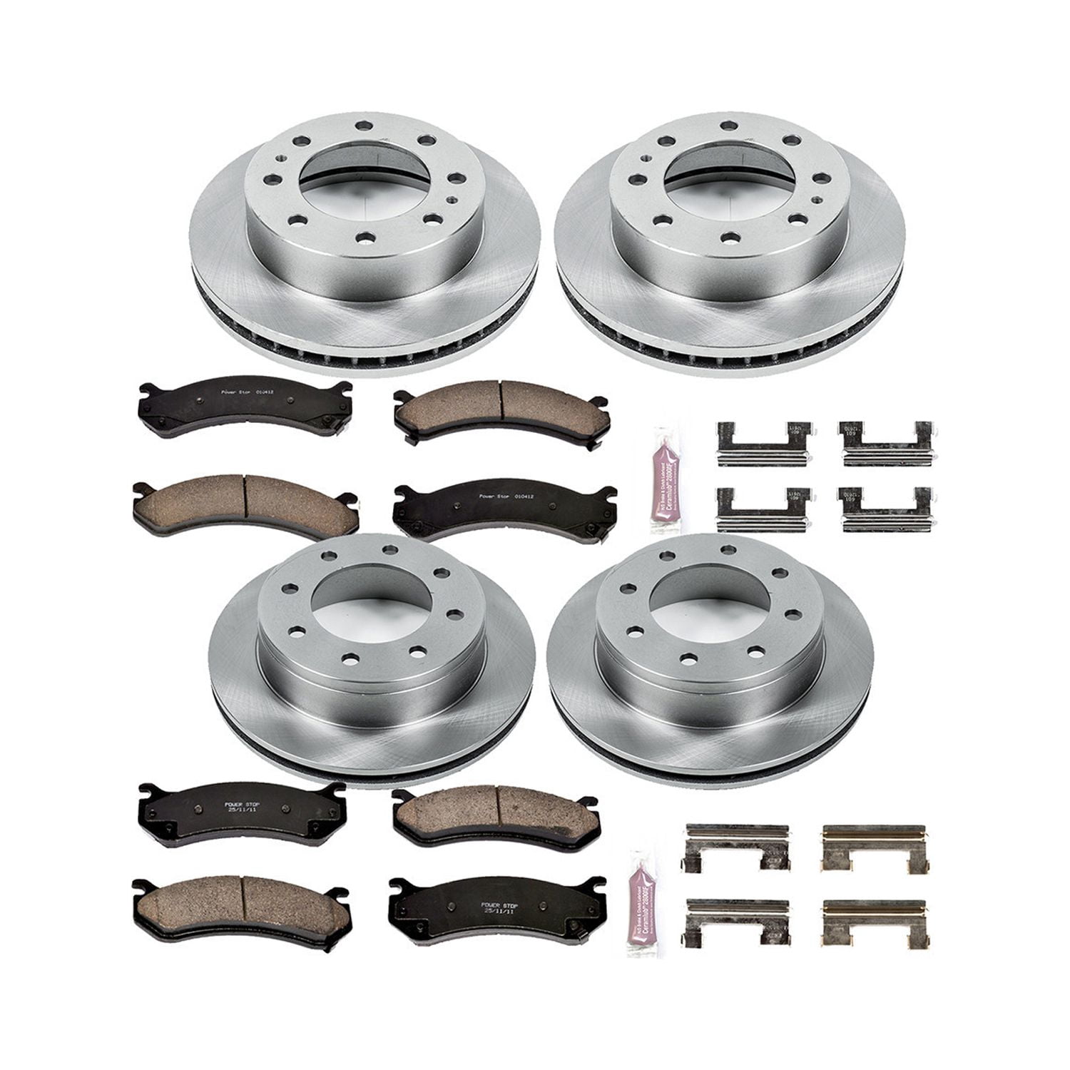 Power Stop Front and Rear Stock Replacement Brake Pad and Rotor Kit KOE2023