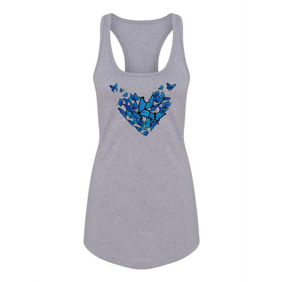Butterflies Forming A Heart. Racerback Tank Women -SPIdeals Designs, Female Large